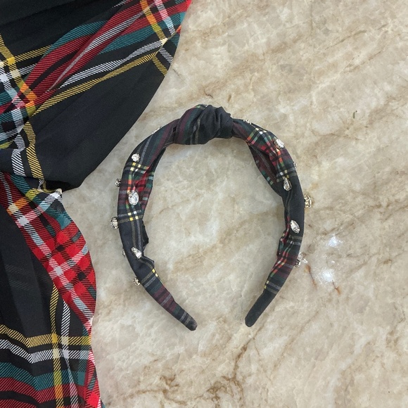 J. CREW HOLIDAY TARTAN HEADBAND - Picture 1 of 3